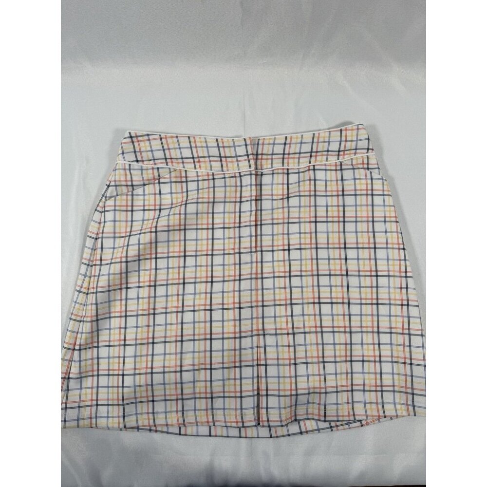 Tail White Label performance golf skort featuring a plaid design Size 6